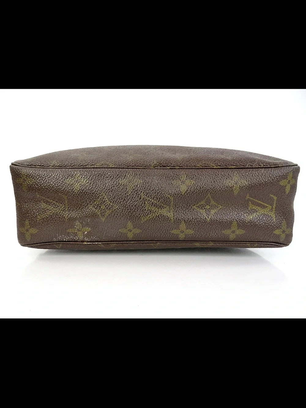 Louis Vuitton Monogram Canvas Clutch - Brown/Gold Accents